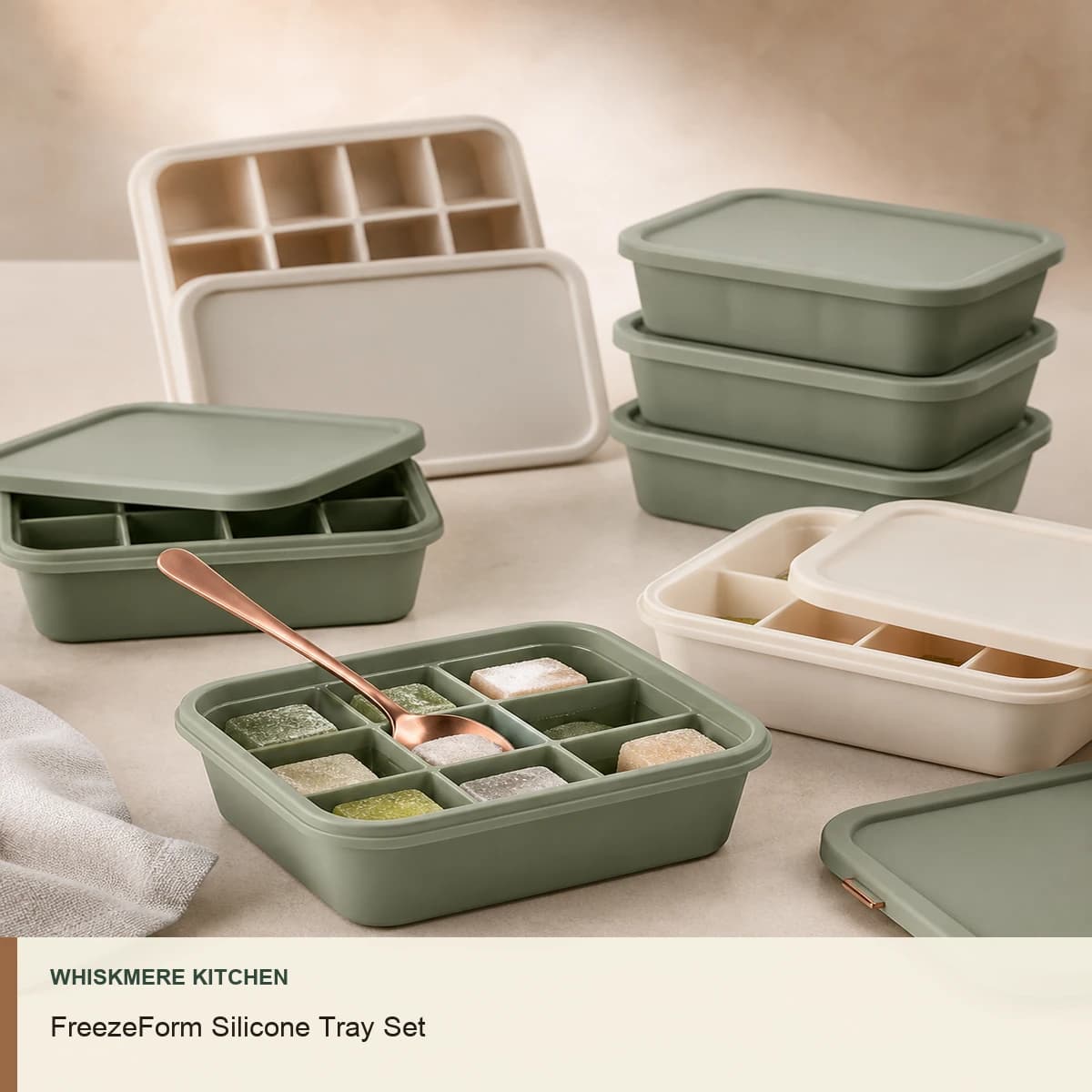FreezeForm Silicone Tray Set by Whiskmere Kitchen